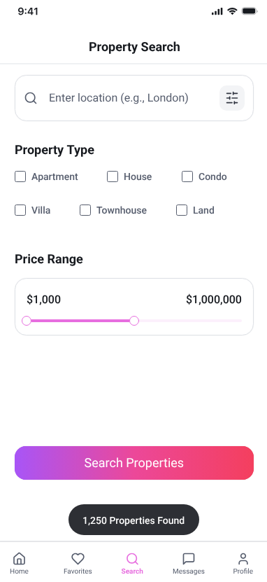 HomeSphere - Property Search